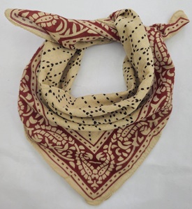 Pañuelo de algodón con estampado floral, pañuelos orgánicos de algodón, pañuelo para la cabeza con estampado indio, pañuelo ligero para el cabello de verano - Product Image 3