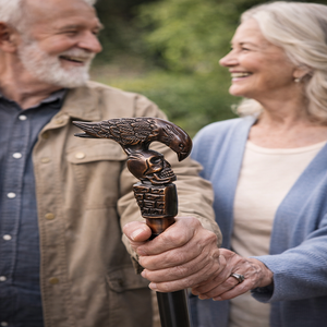 Bastón de Madera Pulida Hecho a Mano de Estilo Vintage, Negro, de 36 Pulgadas, para Decoración del Hogar, con Mango en T, Logotipo Personalizado, Regalo de Calvin Handicraft - Product Image 1