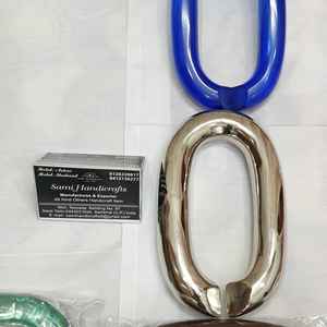 Arte de pared de resina con eslabones grandes estilo vintage, mezcla de colores, cadena de eslabones de resina acrílica. - Product Image 4