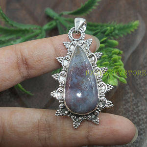 Pendentif en agate rouge en forme de larme, argent sterling 925, fait main, vintage, bohème, bijou statement, pierre précieuse naturelle, cadeau pour femme - Product Image 6