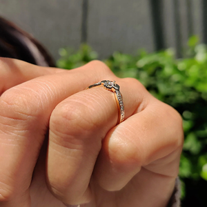 แหวนเพชรเลี้ยงในห้องปฏิบัติการสุดหรู แหวนหมั้นเพชรทอง 14K ทรงมงกุฎ ประดับเพชรทรงกลม สไตล์คลาสสิก ชุบทอง 14K - Product Image 4