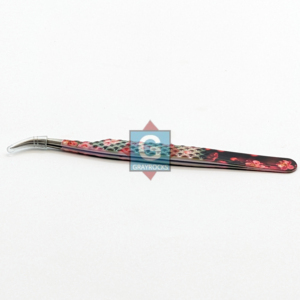 Grayrocks Stainless Steel Eyelash Tweezers Curved Tip Smooth <b>Precision</b> Volume Lash Extension <b>Tools</b> - Product Image 3