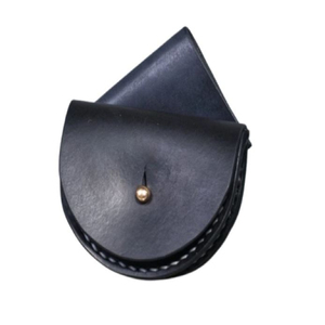 Pochette en cuir véritable avec logo personnalisé, style historique, fermeture à bouton, poignée souple Royal Enfield Percussion, camping - Product Image 1