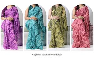ผู้จัดจำหน่ายชุดส่าหรีคุณภาพสูง น้ำหนักเบา ลายจุด พร้อมเสื้อปักลายเข้าชุด สีเข้ม จากเมืองสุรัต - Product Image 3