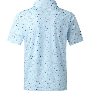 Camisas de Golf para Hombre con Bolsillo, Estampadas, Antiarrugas, de Tela que Absorbe la Humedad, de Manga Corta y Secado Rápido - Product Image 3