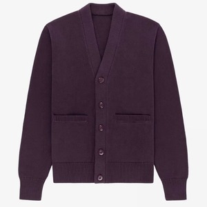 Custom Multi-Size Color High Quality Thick Solid V-Neck Double Breasted Wool/Acrylic <b>Sweaters</b> for Women <b>Cardigans</b> - Product Image 3