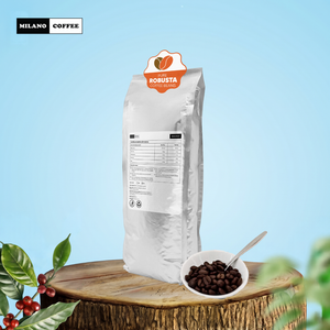 เมล็ดกาแฟโรบัสต้าพรีเมียมมิลาน 1 กก. คั่วเวียดนาม 100% ธรรมชาติ ขายส่ง OEM - Product Image 5