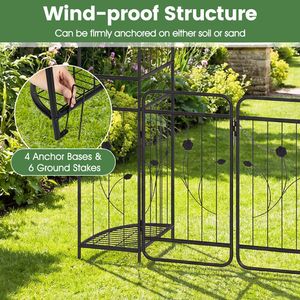 Arco Nuziale Alto 87 Pollici con Fioriere e Scaffali per Piante Rampicanti per Decorazioni da Giardino - Product Image 6