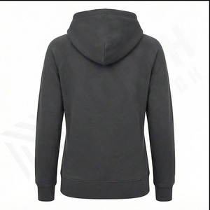 2025, sudadera con media cremallera para mujer, jersey liso de gran tamaño de algodón polar personalizado, sudadera con hombros caídos, sudadera de algodón para mujer - Product Image 3