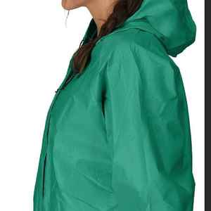 Traje Impermeable para Adultos, Chaqueta con Capucha Verde y Pantalones Negros, Ropa de Lluvia Universal para Senderismo y Camping, Estilo Casual - Product Image 4