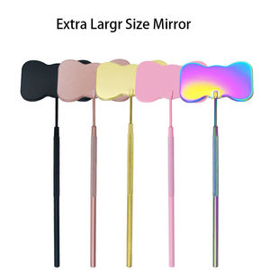Herramienta de Belleza para Extensión de Pestañas, Espejo de Maquillaje Portátil de Acero Inoxidable 430 Ecológico para Inspección de Pestañas - Product Image 2