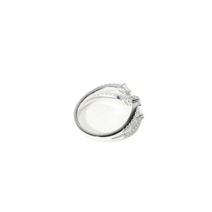 Bague de mariage minimaliste torsadée en or massif 10K 14K 18K avec émeraude et diamant de laboratoire taille ronde, clarté DEF VS VVS, et moissanite - Product Image 4