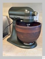 WOODY24INTO7 Bol mélangeur en bois moderne, écologique, fait main, compatible KitchenAid |   Utilisation sur table |   Cadeau d'anniversaire |   Haute qualité