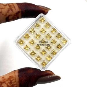 Natural <b>Citrine</b> 6mm Square Cut Faceted Gemstones Calibrated <b>Citrine</b> Loose Stone For Jewelry Making Wholesale Price Bulk Supply - Product Image 3