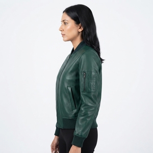 Veste en cuir d'hiver pour homme sur mesure, col montant, veste décontractée d'extérieur, tissée, logo brodé, design personnalisé - Product Image 2