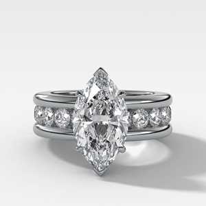 แหวนหมั้นทองคำแท้ 14K เพชรเม็ดเดี่ยวทรงมาร์คีส์ 4 กะรัต เพชรเลี้ยงในห้องปฏิบัติการ ฝังแบบช่อง ดีไซน์เรียบหรู รับรองโดย IGI สีขาว F - Product Image 3