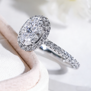 Bague de fiançailles ovale en platine en gros, bijoux fins, certificat IGI, bague solitaire en diamant de laboratoire, alliance de mariage - Product Image 4