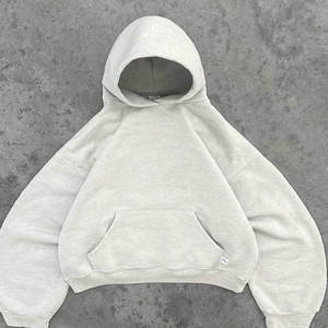 Custom Quality Two Pieces Sets Vintage Blank Hoodie and Sweatpants Sweat Track Suit Gym Zip up Baggy Oversize Plain Tracksuit - Product Image 2