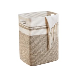 Wholesale Rectangular Cotton Laundry <b>Basket</b> Handicraft Decorative <b>Storage</b> Container Cotton Accessories from Vietnam - Product Image 1