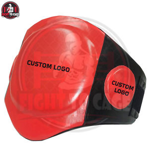 Protection abdominale en cuir rembourrée de mousse extra-épaisse, personnalisable, à couverture complète, résistante, durable, absorbant les chocs, pour les arts martiaux et la boxe - Product Image 2