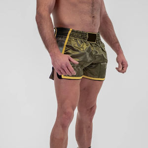 Shorts de boxe Muay Thai pour hommes de haute qualité, confortables, personnalisés, imprimés, 100% polyester, solides, séchage rapide, respirants - Product Image 5