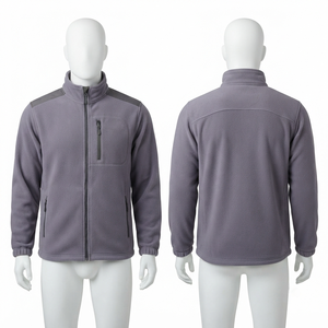 300g Soft Polar <b>Fleece</b> Unisex <b>Work</b> Jacket Solid Custom Logo Embossed OEM Factory Waterproof Breathable Anti-UV Quick Dry Hooded - Product Image 1
