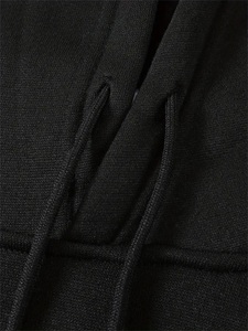 Sweat-shirt à capuche noir pour hommes grande taille, imprimé gothique au dos, manches longues, pull-over streetwear - Product Image 5