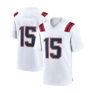 Maillots de football américain en silicone imprimés, vente en gros, uniformes d'équipe pour adultes et jeunes, ensemble de maillots de football américain par sublimation - Product Image 1
