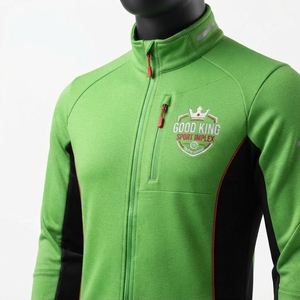 Veste de cyclisme d'hiver coupe-vent en toile sur mesure grande taille, style sportif, avec col montant et logo frontal, coupe régulière, style ajusté - Product Image 6