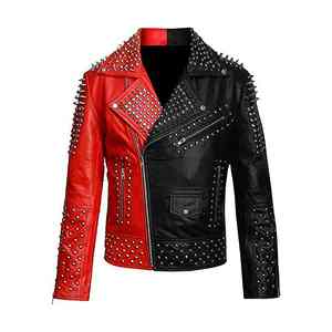 Cómodas Chaquetas de Cuero para Hombre, Estilo Punk, de Piel de Vaca, Color Personalizado, para Invierno, Resistentes al Viento, Transpirables, Ecológicas, Estilo Vintage - Product Image 1