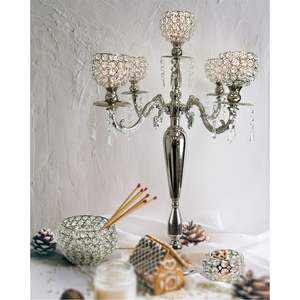 Candelabro de Hierro Dorado Estilo Nórdico, Candelabro de Lujo con Forma de Árbol de Flores, Portavelas Decorativo de Metal para Mesa de Boda - Product Image 3