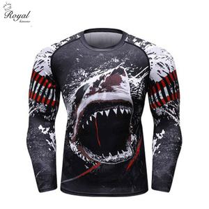 Rashguard personnalisé pour hommes BJJ, certifié IBJJF, compression, manches longues, MMA, grappling, Jiu Jitsu No Gi, polyester/spandex extensible - Product Image 3