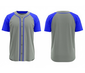 Camiseta de Béisbol Transpirable Sublimada Personalizada para Equipos |   Uniforme de Béisbol para Equipo con Logotipo y Números Personalizados |   Poliéster Transpirable - Product Image 2