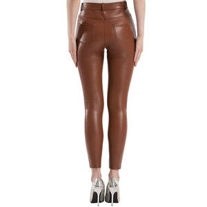 Pantalones de cuero para mujer, cómodos y modernos, hechos con un nuevo material elegante, a la venta. - Product Image 3