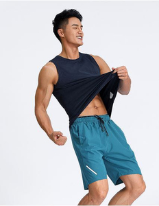 Pantalones Cortos Deportivos Personalizados para Hombre, de Algodón, con Bolsillos, Diseño Sólido, Malla, para Gimnasio, Deportes y Running - Product Image 2