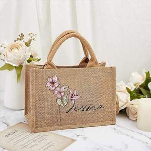 Bolsa de Yute Plegable Reutilizable y Sostenible de Primera Calidad, Diseño Ligero y Duradero, Capacidad de 1.9L para Compras y Viajes al Aire Libre - Product Image 6