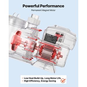 Pompa per Piscina a Velocità Variabile da 3 HP, AC 220-240V, 190 GPM, Potente Autoadescante per Piscine Interrate/Fuori Terra, con Cestello Filtrante, Nuova Tecnologia - Product Image 6