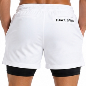 Men's Double <b>Layer</b> Eco-Friendly Solid Running Shorts Premium Quality Quick Dry Custom Made - Product Image 2