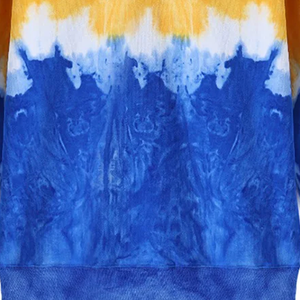 Custom SGRho <b>Tie</b> Dye Hoodie Royal <b>Blue</b> Gold Pullover Hoodie Sorority Style Long Sleeve Kangaroo Pocket University Streetwear2026 - Product Image 3
