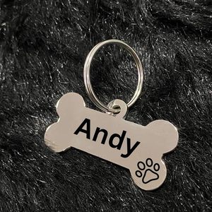 Pendentif d'identification personnalisé pour animaux de compagnie, gravé au laser noir, pour collier de chien, chat, petits animaux, en laiton fait main couleur or - Product Image 4