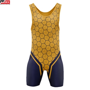 ชุดนักมวยปล้ำชายจากโรงงานโดยตรง พิมพ์ลายแบบซับลิเมชั่นตามสั่ง ชุดยูนิฟอร์มนักมวยปล้ำ ระบายอากาศได้ดี ทรงสปอร์ต - Product Image 1