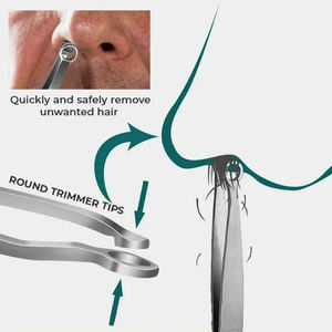 Pinzas Curvas de Acero Inoxidable para Cejas con Punta Redondeada, Reutilizables para una Depilación Precisa, Diseño Moderno y Logotipo Personalizado - Product Image 1