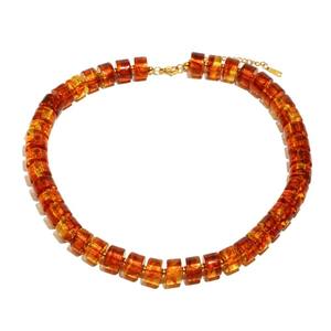 Collar de cuentas de resina elegante, accesorio de moda hecho a mano con cuentas vibrantes, pieza de joyería elegante para mujer, uso diario con estilo. - Product Image 1