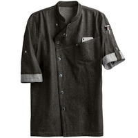 Veste de Chef Personnalisée 2026 à Manches Courtes ou Longues en Tissu Sergé Imprimé avec Logo pour la Restauration