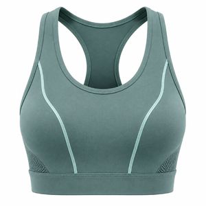 HMA SPORTS APPAREL Women's Navy <b>Blue</b> Racerback Sports <b>Bra</b> High Support Seamless Breathable Mesh Panels Eco-Friendly Quick Dry - Product Image 5