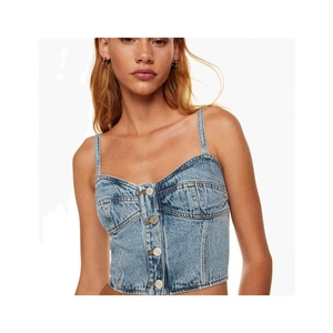 Trendy Stylish Premium Casual Unique Fashionable Comfortable Breathable Durable Soft Everyday Women Denim Top - Product Image 2