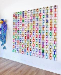 Chaînes en résine colorées, grandes, transparentes, écologiques, modelées à la main, personnalisables, pour décoration murale traditionnelle, décoration de maison pour les fêtes - Product Image 1