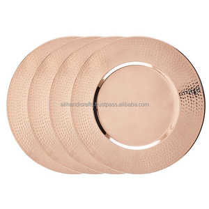 Assiette à dîner en cuivre pur forgée à la main – Accent de table rustique artisanal pour les centres de villégiature et les restaurants haut de gamme - Product Image 5