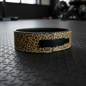 Leopard Print Leather Weightlifting Belts Adjustable Buckle Closure Breathable Unisex for Strength <b>Training</b> and <b>Weight</b> Lifting - Product Image 5