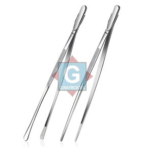 Pinzas de cocina largas y finas de 12 pulgadas, 2 piezas, ligeras, aptas para lavavajillas, para cocinar y cocina, color gris roca - Product Image 1